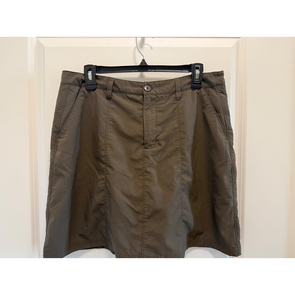 Patagonia Womens Brown Nylon Blend Hiking Skort Size 12 Active Outdoor Utility